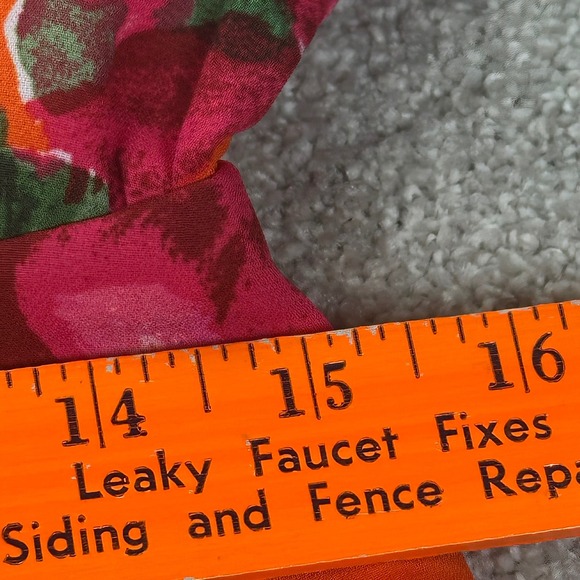 Lulus Orange Pink Floral Print Long Sleeve V Back Romper Jumpsuit Women's Large - Picture 4 of 9